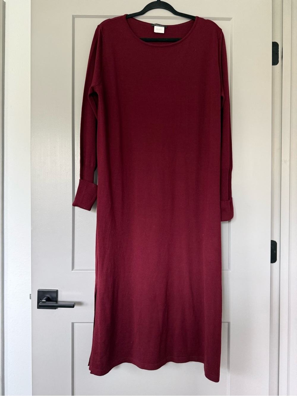 Marina Rinaldi Giorno Size Medium Ruby Wool Midi Sweater Dress